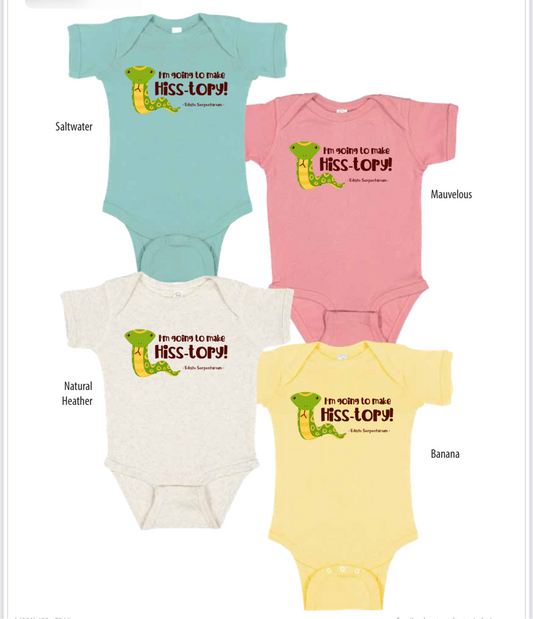 Infant Make Hiss-Tory Onesies